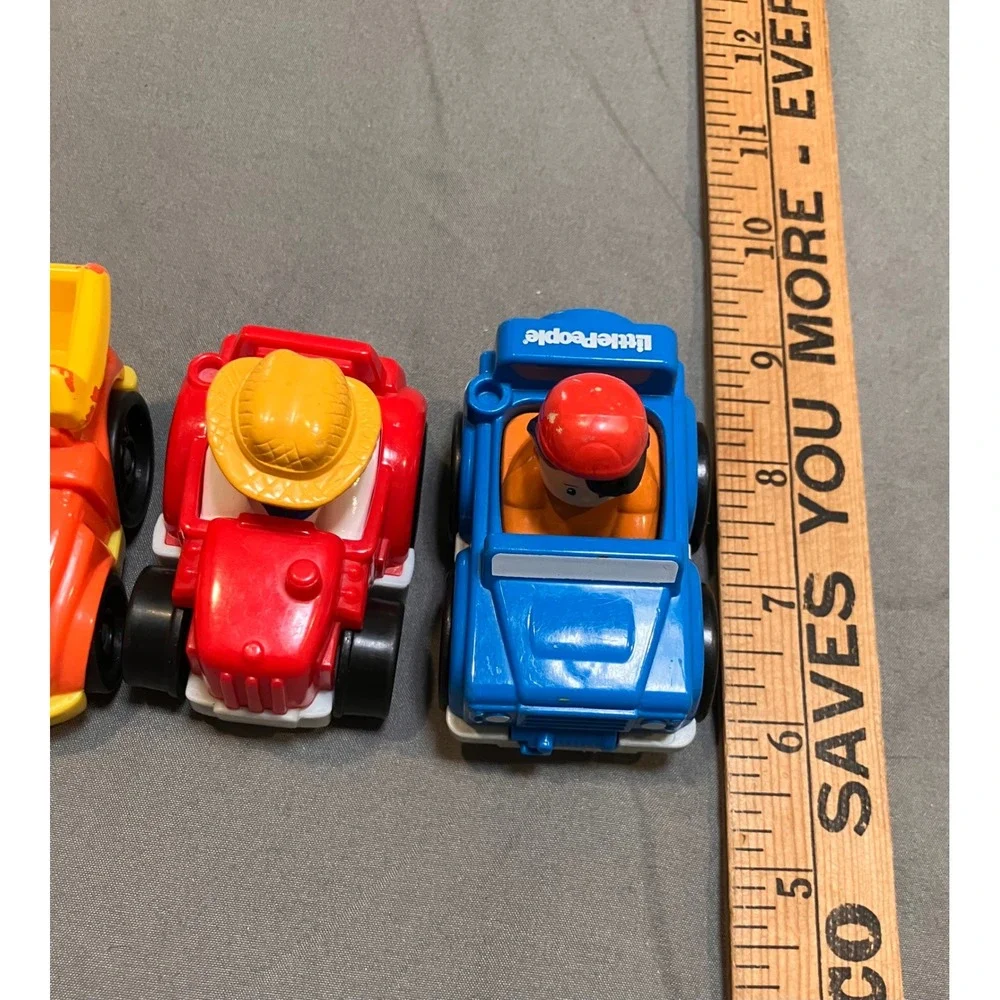Fisher-Price Little People Wheelies Toddler OS Multicolor Vehicle 4-Pack Set